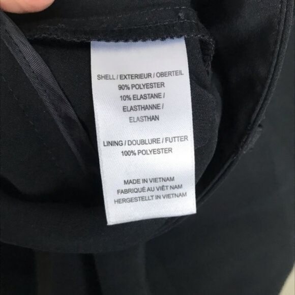 Adrianna Papell Black Cropped Flare Dress Pants With Belt Size 12 Polyester Blen - Picture 8 of 8